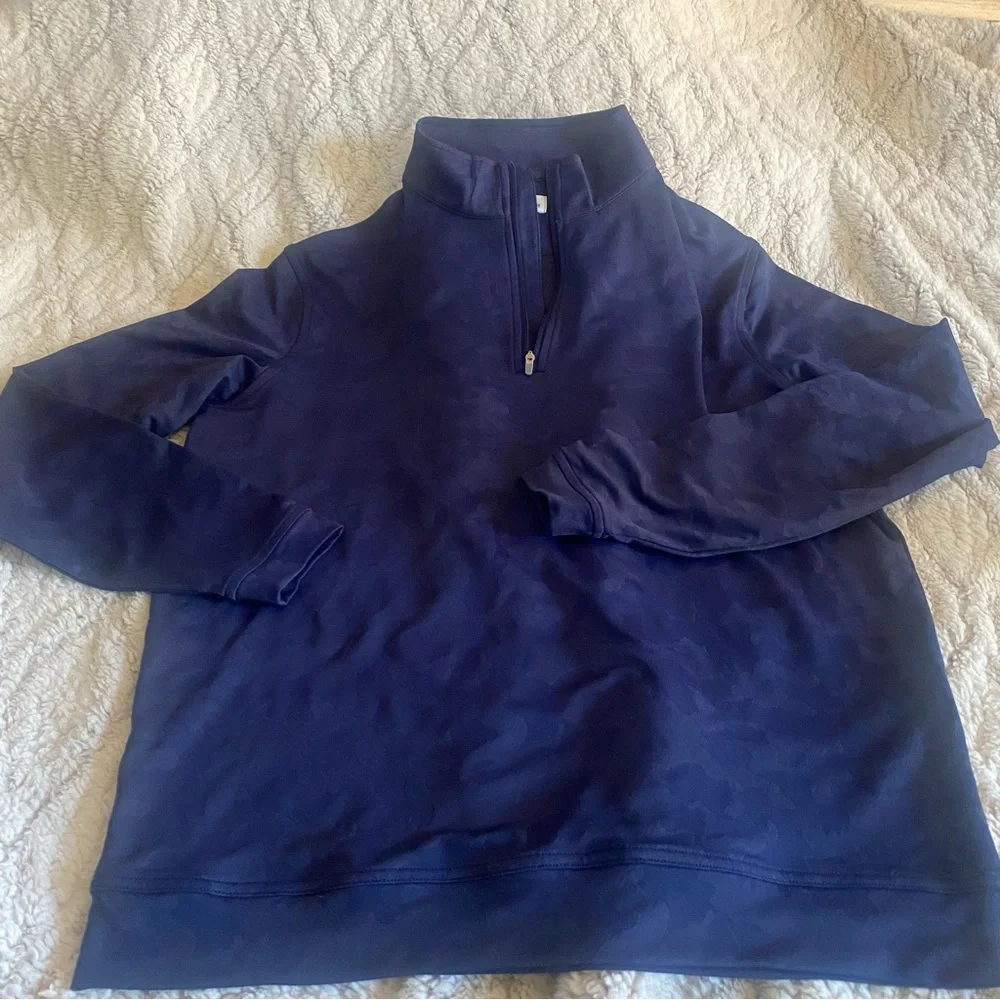 Peter‎ Millar Men's Navy Blue Quarter-Zip Shirt